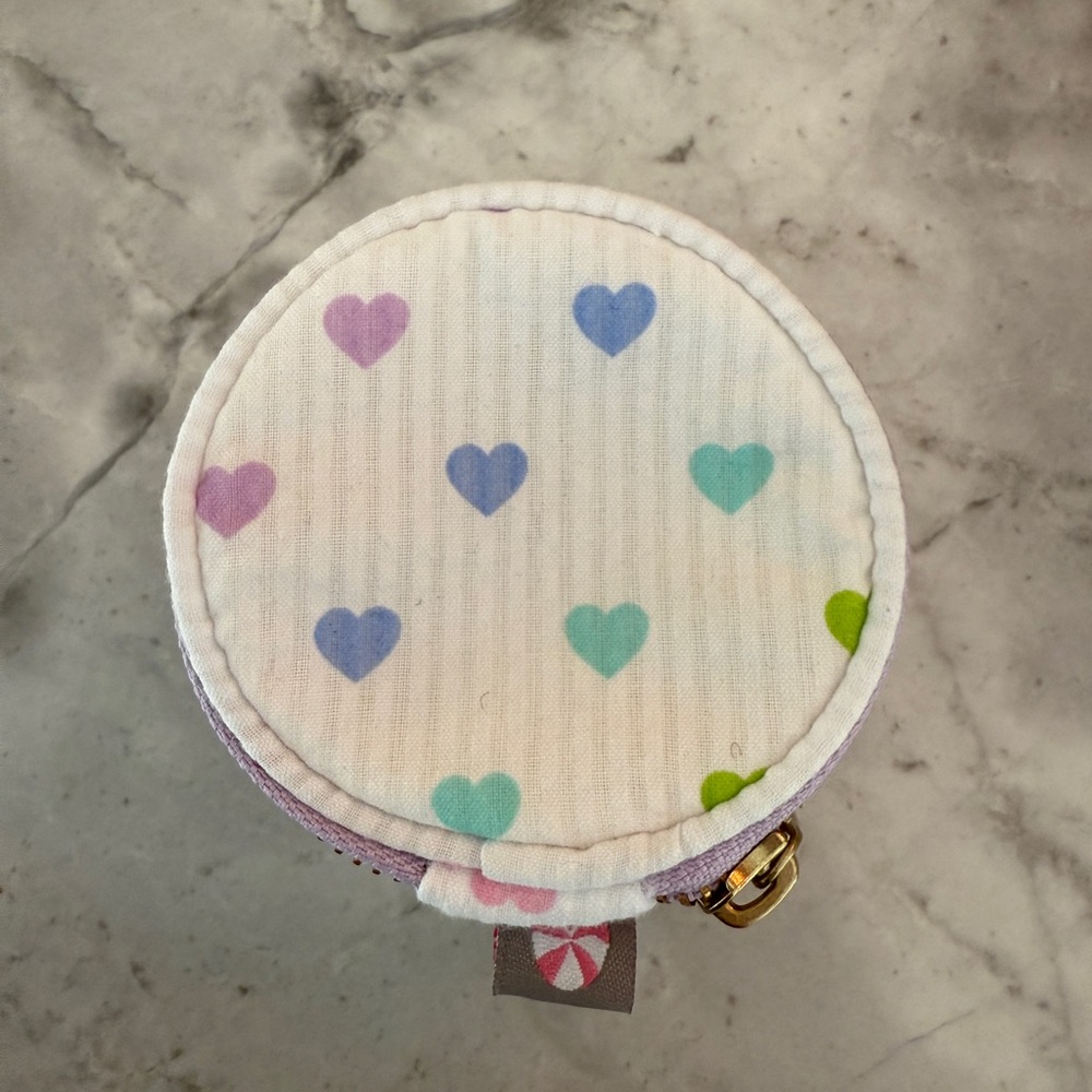Heart Patterned Kids jewelry pouch